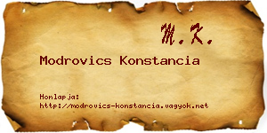 Modrovics Konstancia névjegykártya